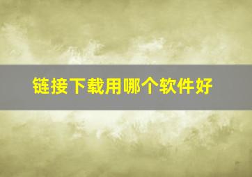 链接下载用哪个软件好