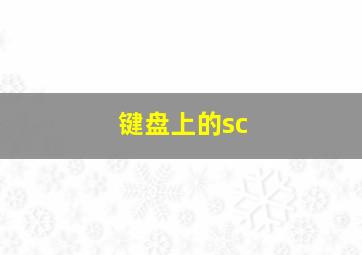 键盘上的sc