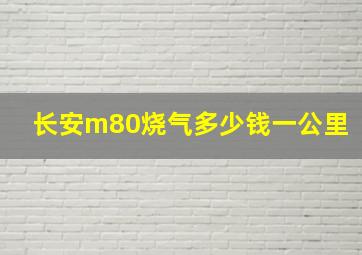 长安m80烧气多少钱一公里