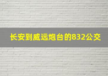 长安到威远炮台的832公交