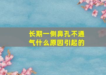 长期一侧鼻孔不通气什么原因引起的