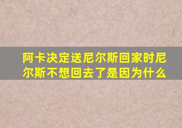 阿卡决定送尼尔斯回家时尼尔斯不想回去了是因为什么