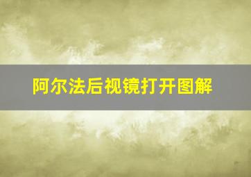 阿尔法后视镜打开图解