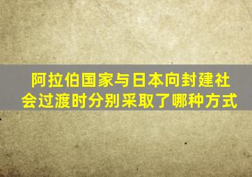 阿拉伯国家与日本向封建社会过渡时分别采取了哪种方式