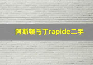 阿斯顿马丁rapide二手