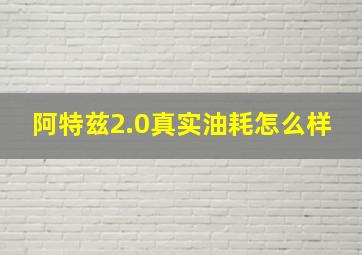 阿特兹2.0真实油耗怎么样