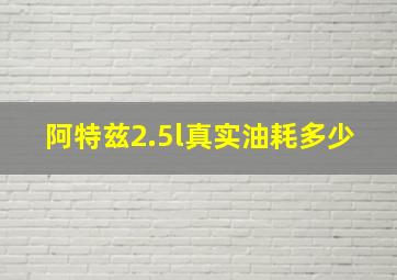 阿特兹2.5l真实油耗多少