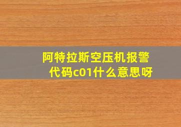 阿特拉斯空压机报警代码c01什么意思呀