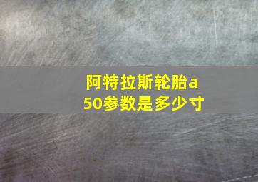 阿特拉斯轮胎a50参数是多少寸