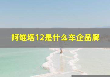 阿维塔12是什么车企品牌