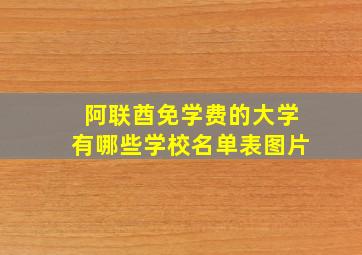 阿联酋免学费的大学有哪些学校名单表图片