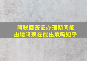 阿联酋签证办理期间能出境吗现在能出境吗知乎