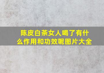 陈皮白茶女人喝了有什么作用和功效呢图片大全