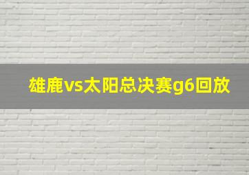 雄鹿vs太阳总决赛g6回放