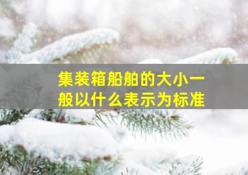 集装箱船舶的大小一般以什么表示为标准