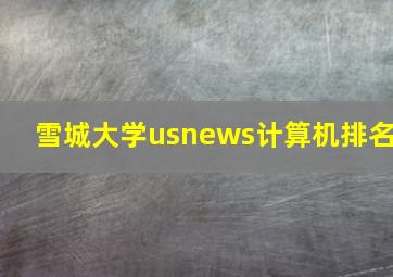 雪城大学usnews计算机排名