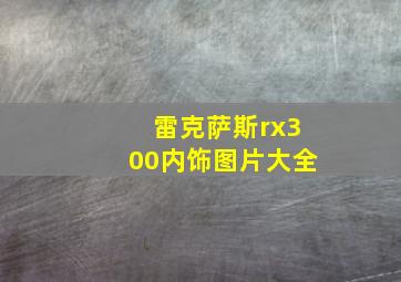 雷克萨斯rx300内饰图片大全