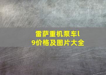 雷萨重机泵车l9价格及图片大全