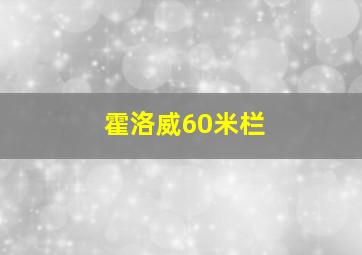 霍洛威60米栏