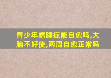 青少年嗜睡症能自愈吗,大脑不好使,两周自愈正常吗