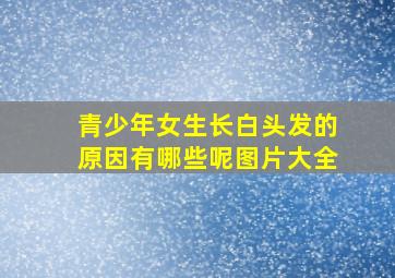 青少年女生长白头发的原因有哪些呢图片大全