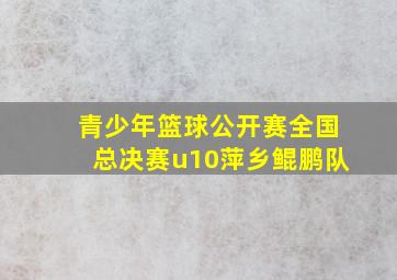 青少年篮球公开赛全国总决赛u10萍乡鲲鹏队