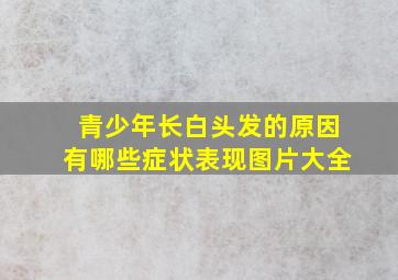 青少年长白头发的原因有哪些症状表现图片大全