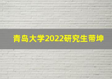 青岛大学2022研究生带坤