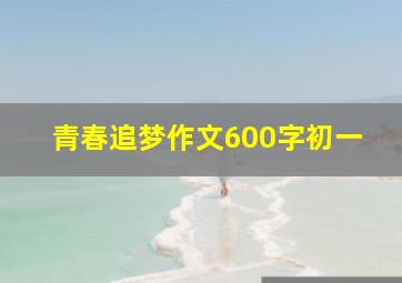 青春追梦作文600字初一