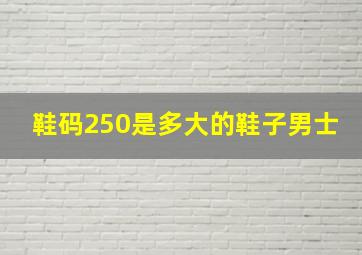 鞋码250是多大的鞋子男士