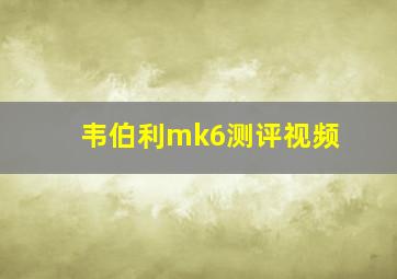 韦伯利mk6测评视频