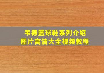 韦德篮球鞋系列介绍图片高清大全视频教程