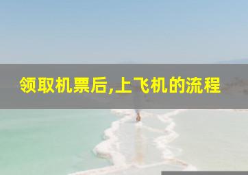 领取机票后,上飞机的流程