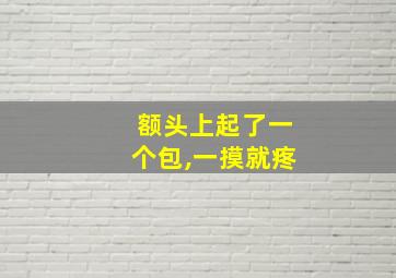 额头上起了一个包,一摸就疼