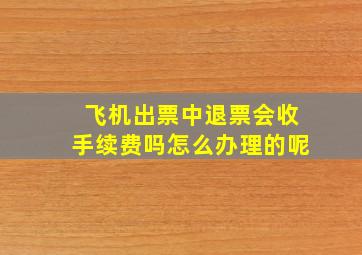 飞机出票中退票会收手续费吗怎么办理的呢