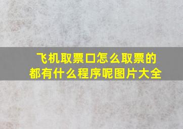 飞机取票口怎么取票的都有什么程序呢图片大全