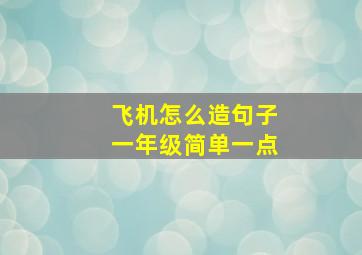 飞机怎么造句子一年级简单一点