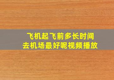 飞机起飞前多长时间去机场最好呢视频播放