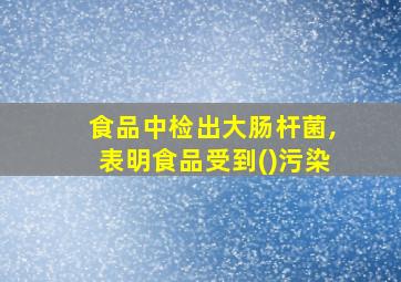 食品中检出大肠杆菌,表明食品受到()污染