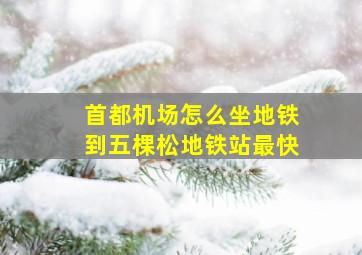 首都机场怎么坐地铁到五棵松地铁站最快