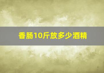 香肠10斤放多少酒精