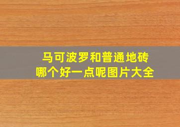 马可波罗和普通地砖哪个好一点呢图片大全