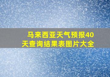 马来西亚天气预报40天查询结果表图片大全