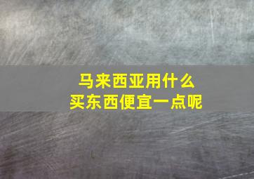 马来西亚用什么买东西便宜一点呢