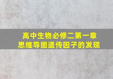 高中生物必修二第一章思维导图遗传因子的发现