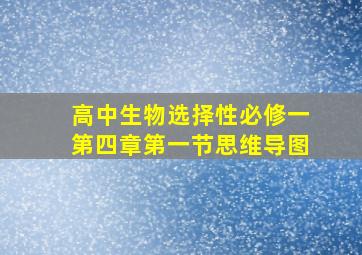 高中生物选择性必修一第四章第一节思维导图