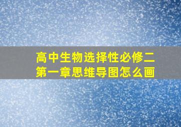 高中生物选择性必修二第一章思维导图怎么画