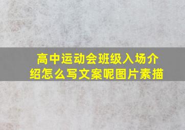 高中运动会班级入场介绍怎么写文案呢图片素描