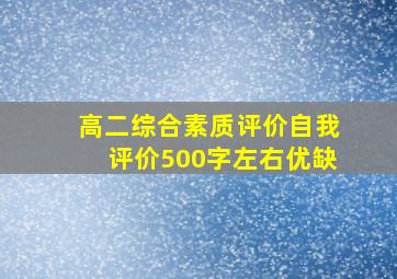 高二综合素质评价自我评价500字左右优缺