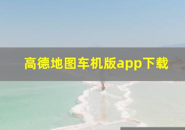 高德地图车机版app下载